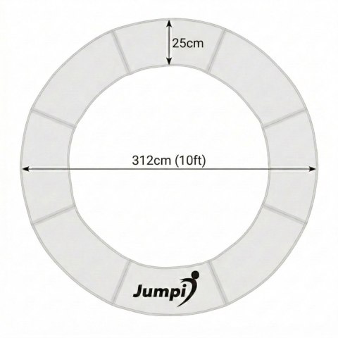 Osłona sprężyn do trampoliny 312 cm 10FT Niebieska