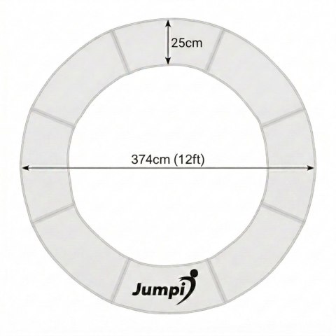 Osłona sprężyny do trampoliny 374 cm 12 FT JUMPI