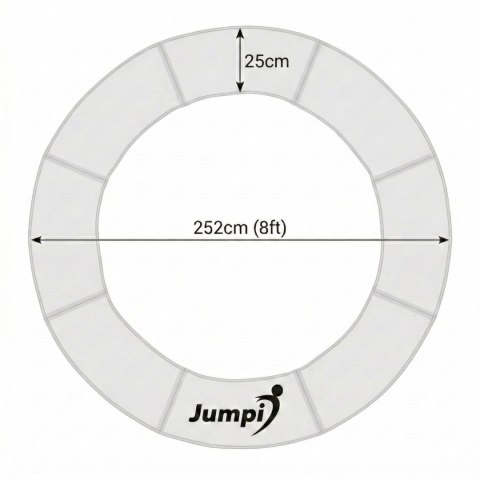 Osłona sprężyny na trampolinę 252 cm 8FT Niebieska