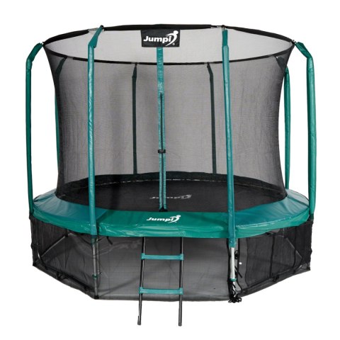 Trampolina Ogrodowa Jumpi 312cm/10FT Maxy Comfort Zielona Z Wewnętrzną Siatką