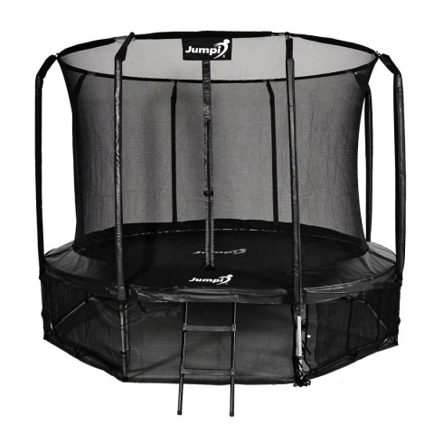 Trampolina Ogrodowa Jumpi 374cm/12FT Maxy Comfort Czarna Z Wewnętrzną Siatką