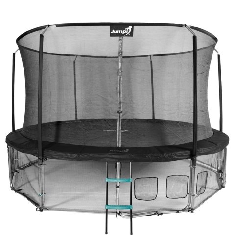 Trampolina Ogrodowa Jumpi 435cm/14FT Maxy Comfort Czarna Z Wewnętrzną Siatką