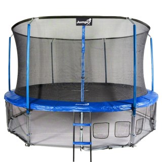 Trampolina Ogrodowa Jumpi 435cm/14FT Maxy Comfort Niebieska Z Wewnętrzną Siatką