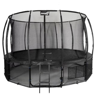 Trampolina Ogrodowa Jumpi 435cm/14FT Maxy Comfort Plus Czarna Z Wewnętrzną Siatką