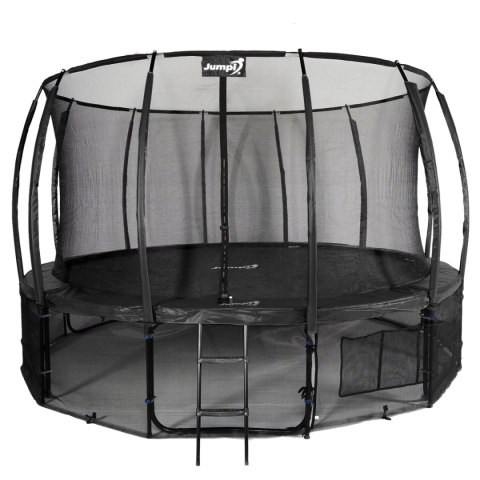 Trampolina Ogrodowa Jumpi 435cm/14FT Maxy Comfort Plus Czarna Z Wewnętrzną Siatką
