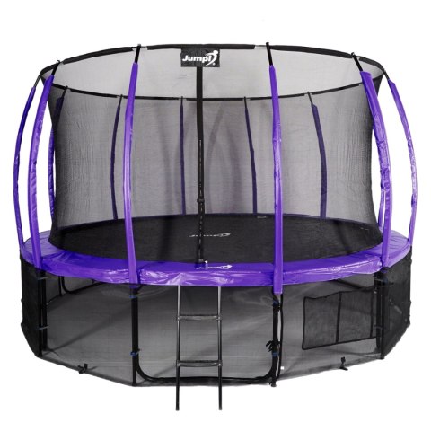 Trampolina Ogrodowa Jumpi 435cm/14FT Maxy Comfort Plus Fioletowa Z Wewnętrzną Siatką