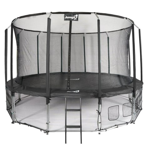 Trampolina Ogrodowa Jumpi 487cm/16FT Maxy Comfort Czarna Z Wewnętrzną Siatką