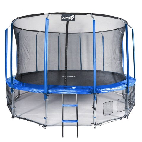 Trampolina Ogrodowa Jumpi 487cm/16FT Maxy Comfort Niebieska Z Wewnętrzną Siatką