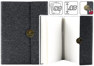 Notes A5 w linie z magnetycznym zapięciem, czarny
