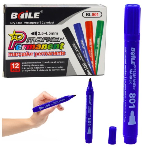 Marker permanentny wodoodporny niebieski 2,5-4,5 mm - 1 szt.