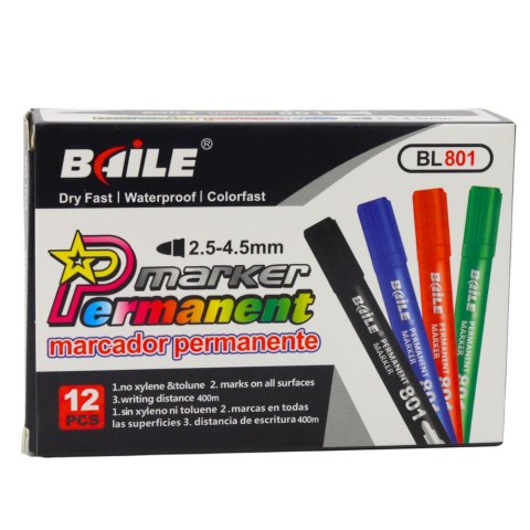 Marker permanentny wodoodporny niebieski 2,5-4,5 mm - 1 szt.