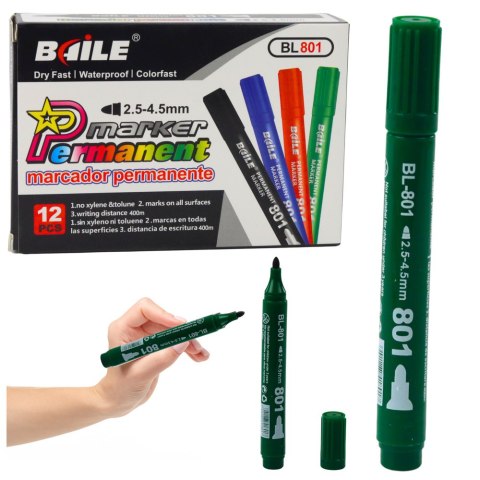 Marker permanentny wodoodporny zielony 2,5-4,5 mm - 1 szt.