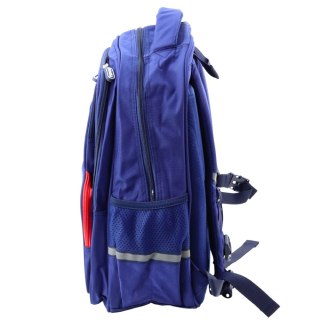 Plecak szkolny z naszywką 20 l i pasem piersiowym, granatowy