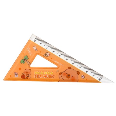 Zestaw geometryczny Kapibara - linijka, kątomierz i 2 ekierki