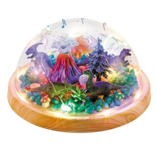 Terrarium z dinozaurami - lampka LED z pozytywką DIY