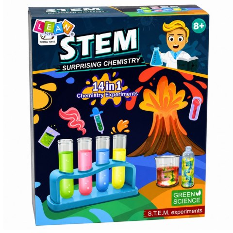 Zestaw edukacyjny Mały Chemik 14w1 - eksperymenty i wulkan
