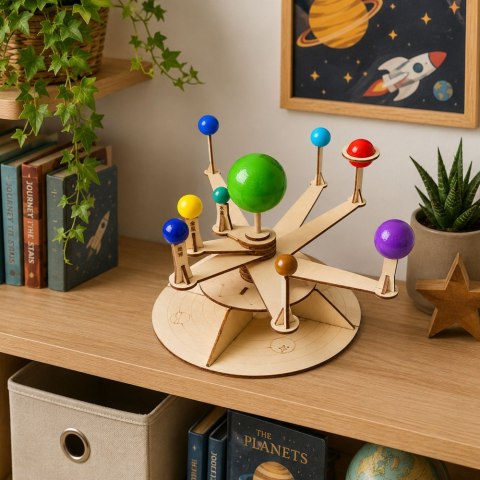 Drewniany model Układu Słonecznego DIY