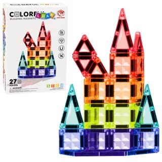 Klocki magnetyczne 3D STEM, 27 elementów