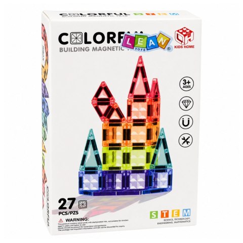 Klocki magnetyczne 3D STEM, 27 elementów
