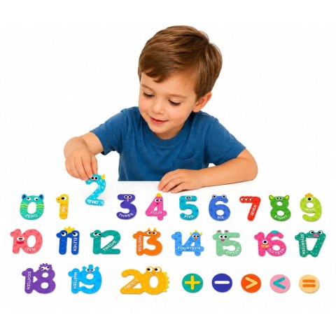 Puzzle magnetyczne - liczby i działania, 26 elementów