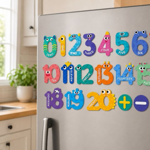 Puzzle magnetyczne - liczby i działania, 26 elementów