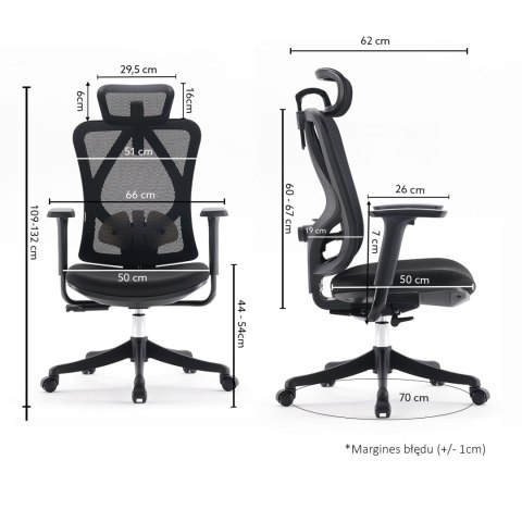 Fotel ergonomiczny ANGEL biurowy obrotowy Europa 2.0