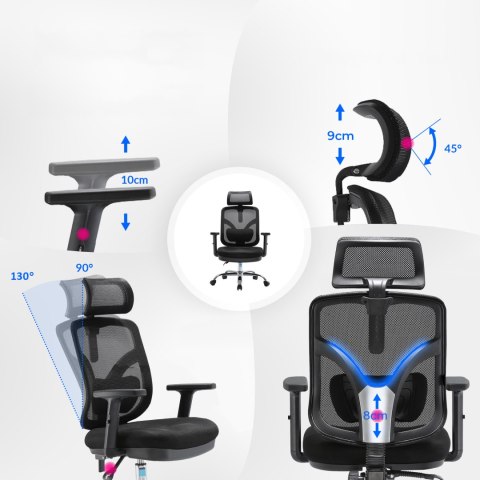 Fotel ergonomiczny ANGEL biurowy obrotowy jOkasta Pomarańczowa