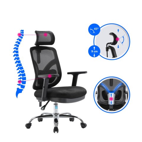 Fotel ergonomiczny ANGEL biurowy obrotowy jOkasta Pomarańczowa
