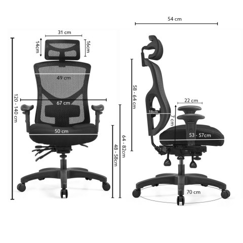 Fotel biurowy ergonomiczny Angel obrotowy ergOmed
