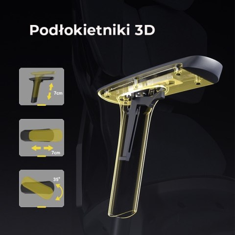 Fotel ergonomiczny gamingowy Angel Furia Black